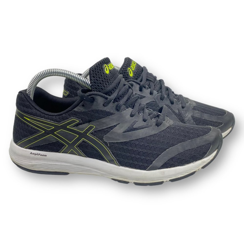Asics Amplica Black/Neon Lime Running Walking Men's Sneakers Shoes Size 8.5